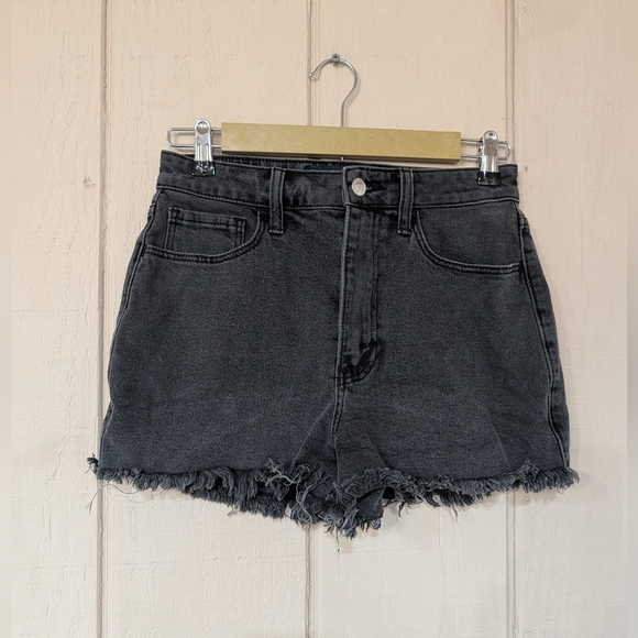 Hollister Pants - Hollister Ultra High Rise Mom Shorts Distressed Black